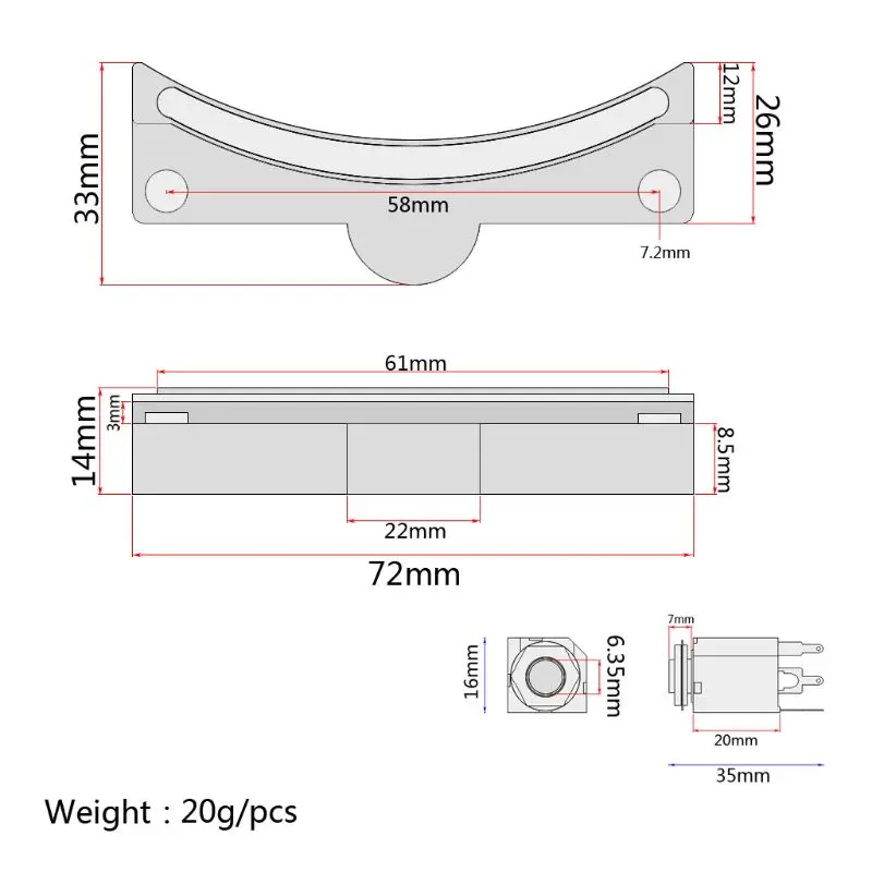 Звуковое отверстие для гитары пикап с 6 35 мм разъемом акустической струн|Детали и