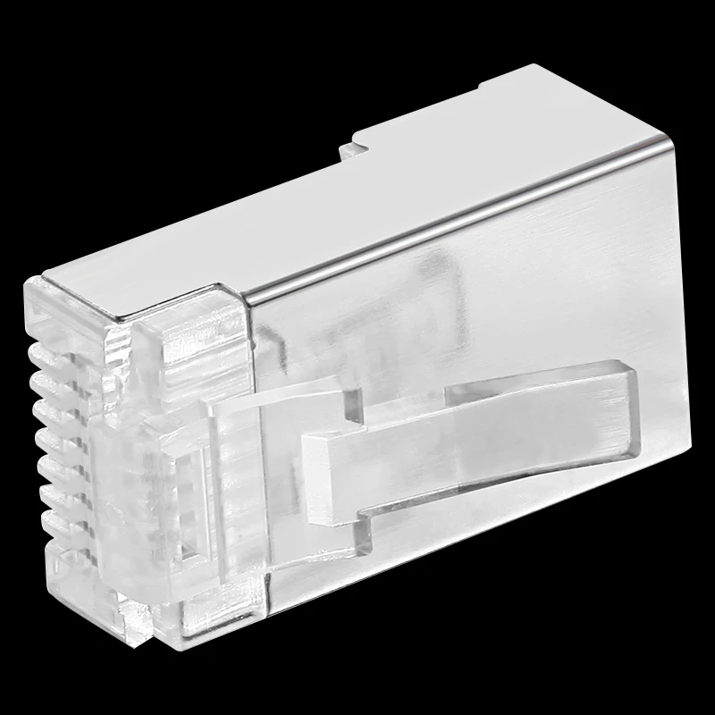 CNCOB 50u позолоченный тройной Ethernet разъем Cat6 RJ45 8p8c модульный штекер гигабитный