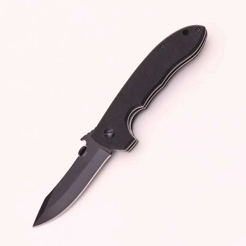 Black blade Открытый Складной нож 440C стальное лезвие G10 Ручка для поля кемпинга охоты выживания Фруктовый нож карманные Emerson ножи подарок EDC инструмент - Цвет: Black blade