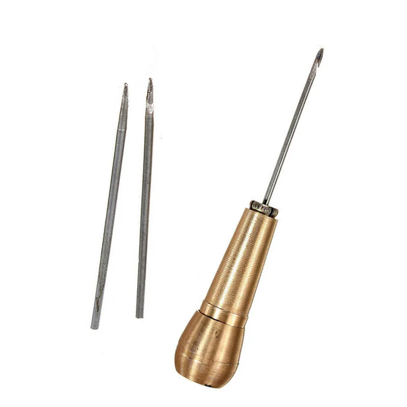 4Pcs Tools Needles Canvas Leather Sewing Awl Hand Stitcher Kit Tools For Shoes Repair Canvas Leather Tent Leather Craft Needle