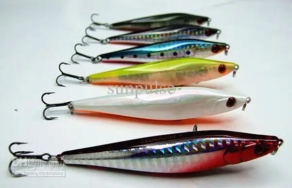 

7g/6.5cm Two Sizes Six Colors new fishing baits hard plastic bait fishing tackle VMC hook All swimming layer type