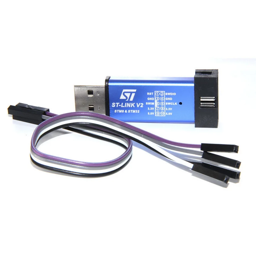 50 комплектов Stlink ST Link V2 Mini STM8 STM32 симулятор загрузки программирования с покрытием