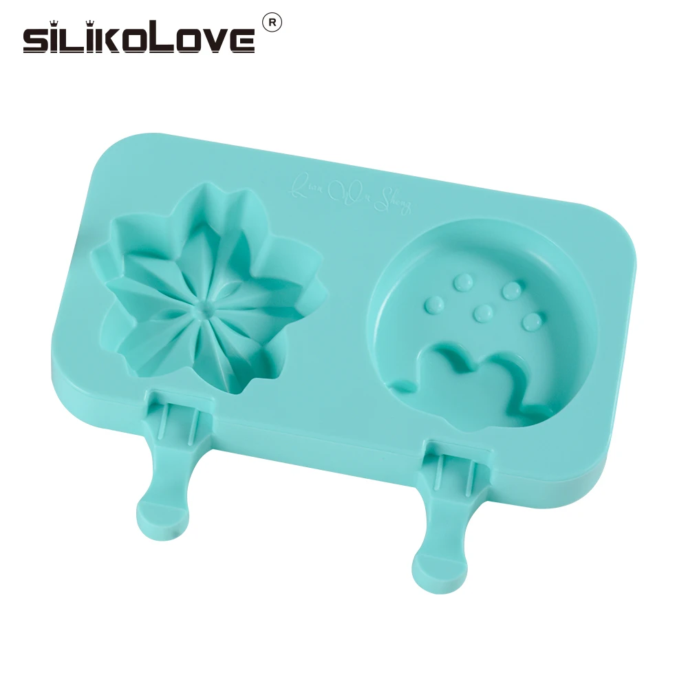 SILIKOLOVE 2 полости клубника цветок искусственные формы для десертов поднос с