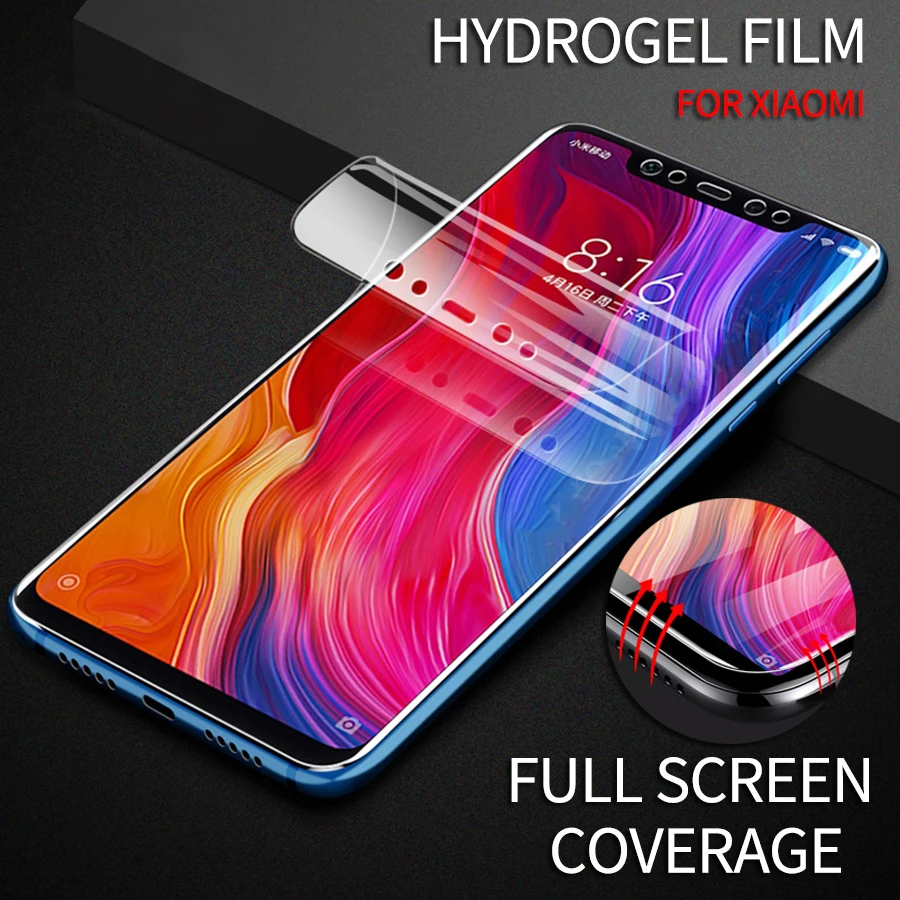 8D Гидрогелевая пленка с полным покрытием для Xiaomi 9 8 Lite Mix 3 Max Note PocoPhone F1 Защитная