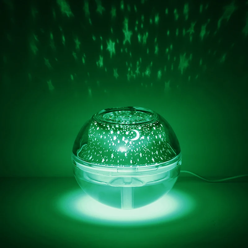 

500ml LED Crystal Night Light Projection Humidifier Mini Ultrasonic Humidifiers USB Essential Oil Aroma Diffuser Air freshener