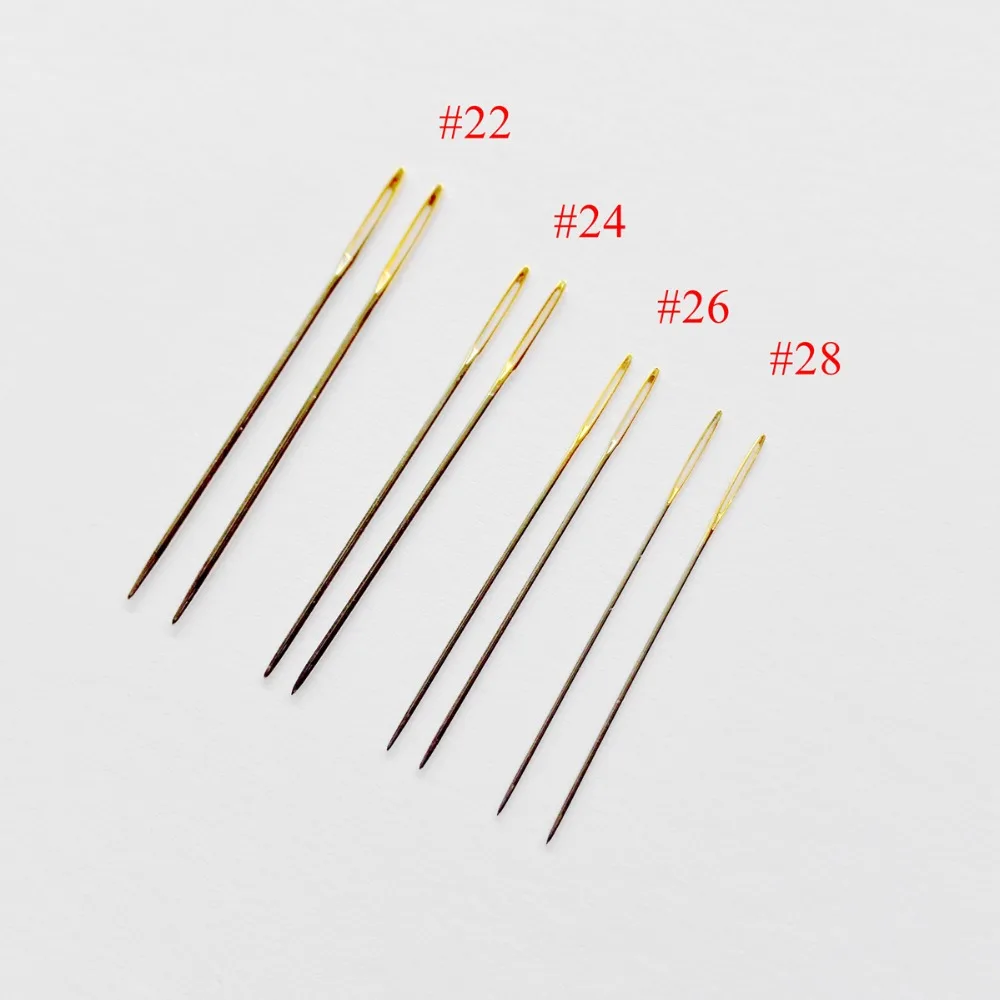 Oneroom 10 шт./лот #26 #24 #22 #28 золотые хвостовые иглы для aida 9ct 11ct 14ct 18ct тканевая Вышивка