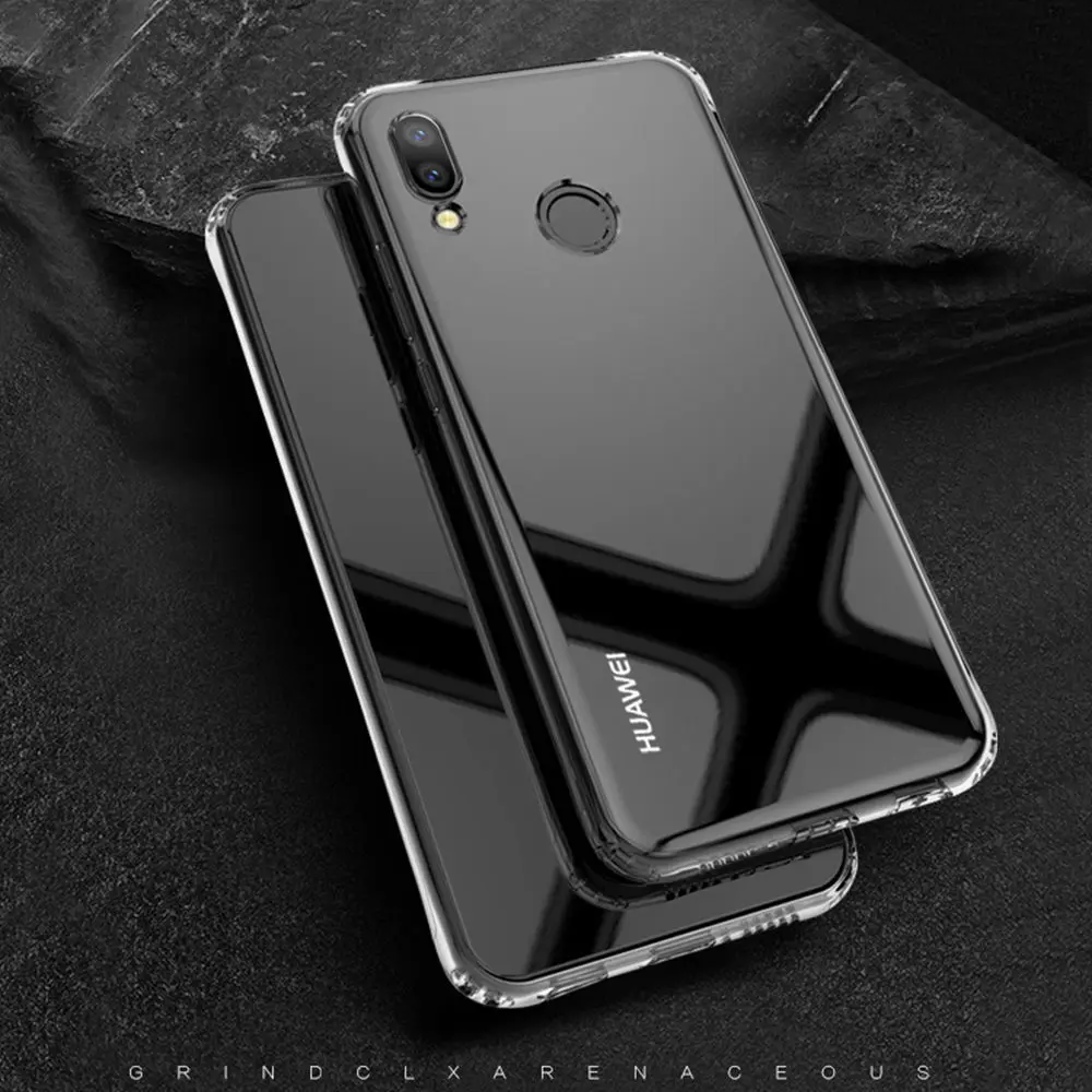 Прочные прозрачные чехлы для huawei P8 P9 lite 2017 P10 P20 pro Nova 3e 2i/Honor 9 8 6A 6x 7x V10 psmrt мягкий