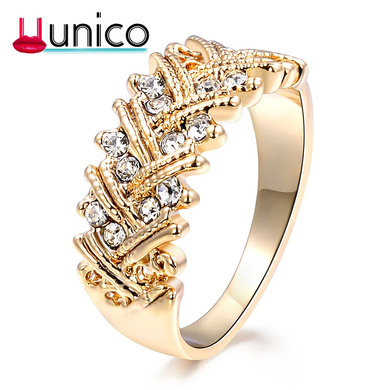 

UUNICO Woman Jewelry Fashion Simple Design Ring Personality Female Flower Rings Wedding Rings for Women Valentine Day present.
