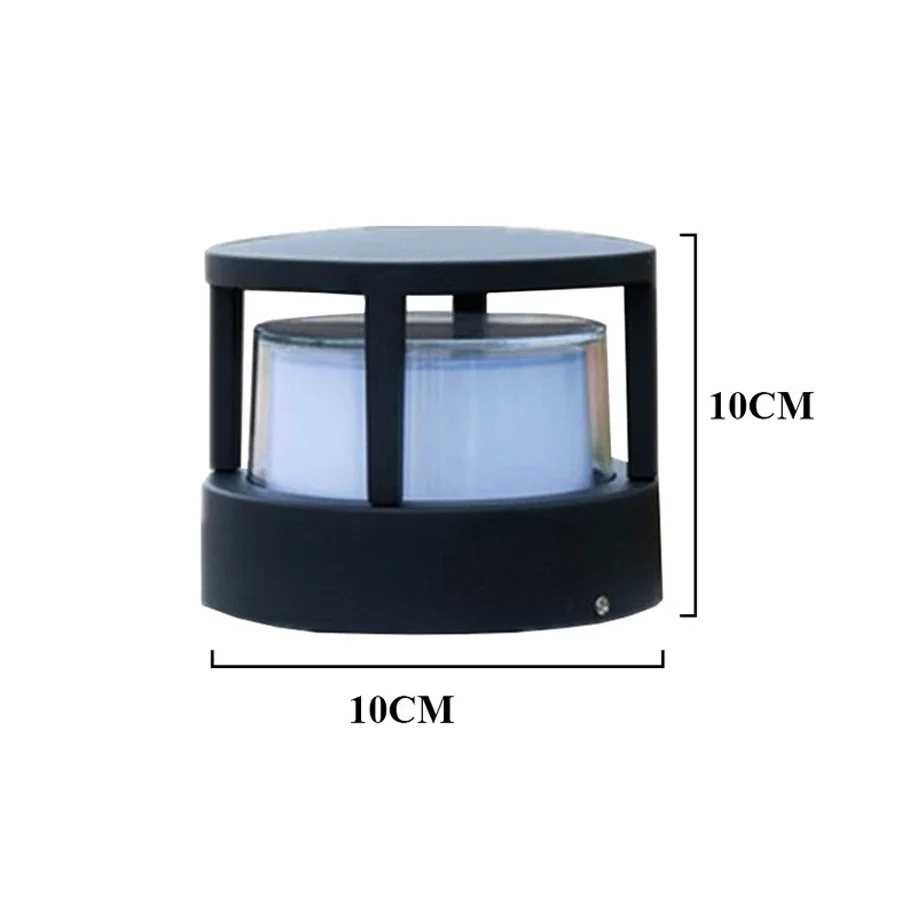 7W Round With Cover Thrisdar наружная садовая Колонка газон свет 12 Вт Водонепроницаемый Ландшафтный для внутреннего двора колонна фонарь на столб Вилла балкон забор столб лампа - Испускаемый цвет: 7W Round With Cover