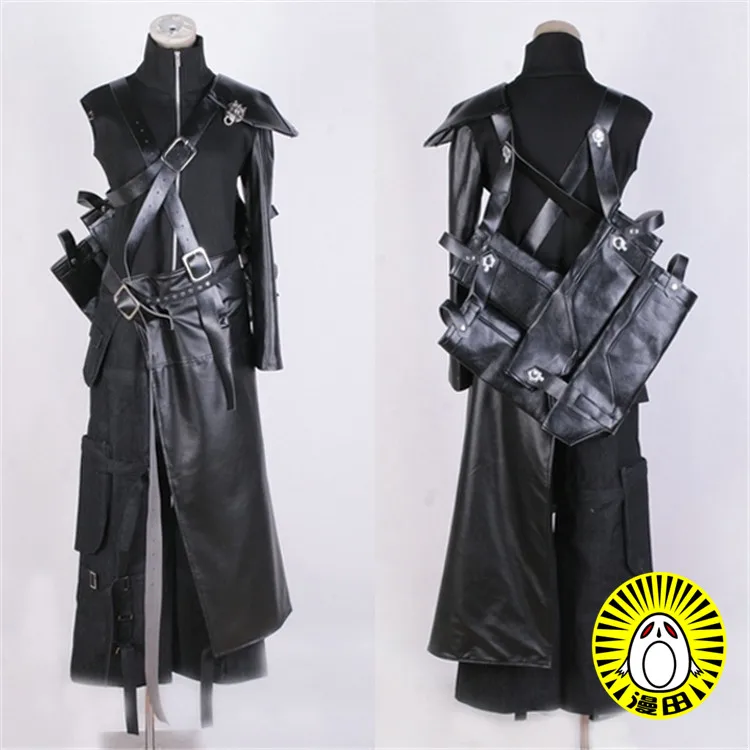 Final Fantasy 7 последняя фантазия VII Cloud Strife 02 Черная форма coo cos косплей костюм для мальчика
