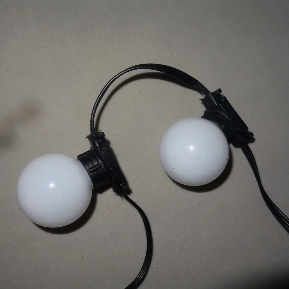 50 узлов адресуемых DC12V WS2811 LED техницвета пикселей; водонепроницаемый, полный цвет; с G40 молочно-Глобус объектива