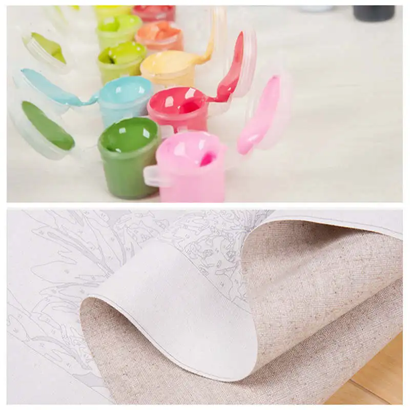 Roamily DIY некадрированным Цифровая живопись маслом милые цветы и Товары для птиц на