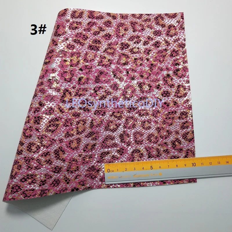1PC 21X29CM Synthetic Letaher Cuero Sintetico Printed Leopard Leather For Making Bows Accessories LEOsyntheticoDIY T146 | Дом и сад