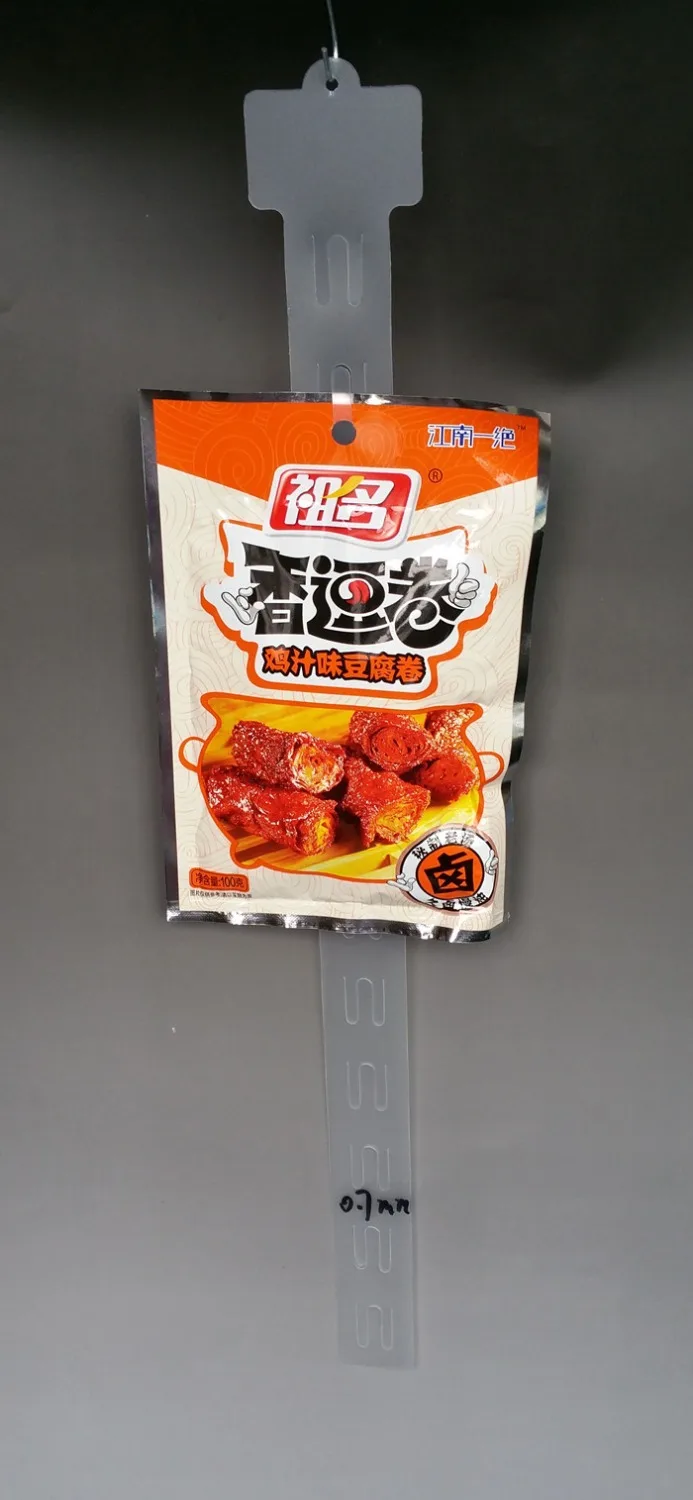 L61cm пластиковый прозрачный PP Розничная торговля висит мерчандайзинг 12 зажимов