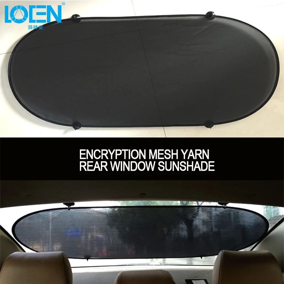 LOEN 1 шт. 100*43 см переносная черная сетка автомобильная задняя шторка на лобовое