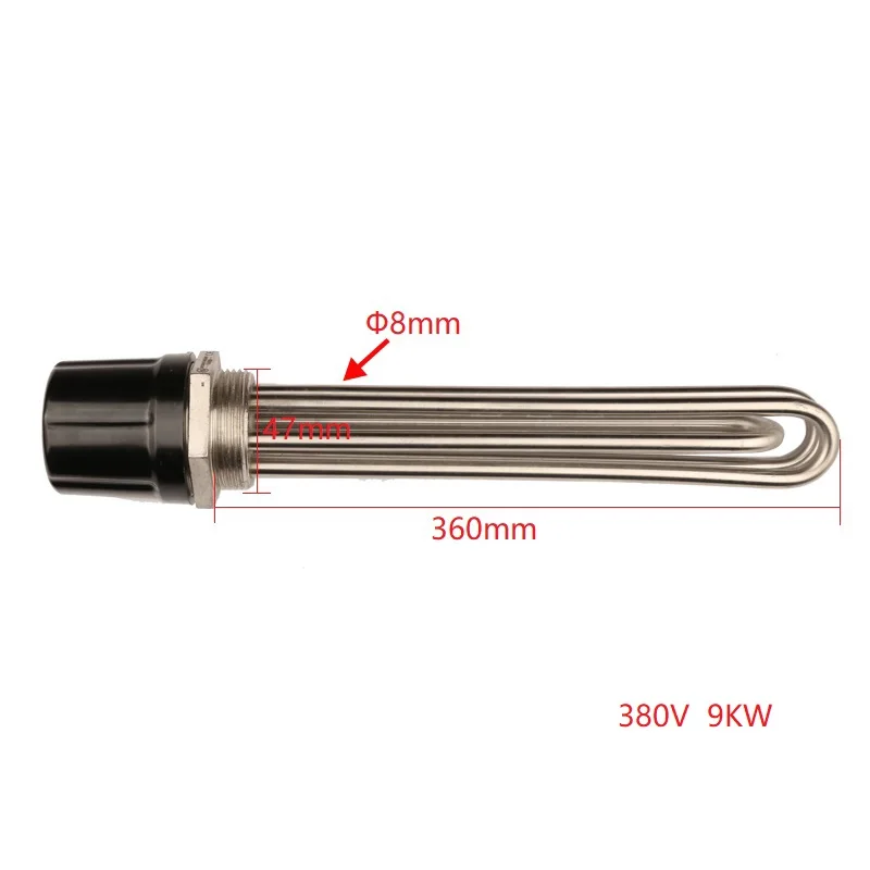 9000W 380V DN40 1-1/" SS304 электрический водный нагревательный элемент для инженерного танкна, 3U комплект погружной нагреватель трубки 3 кВт/6 кВт/9 кВт/12 кВт - Цвет: 9000W 380V