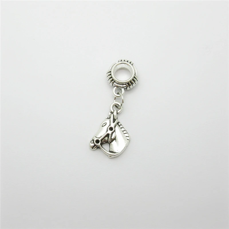 Новый 20 штук в виде лошадиной головы Шарм бусинки с большими отверстиями