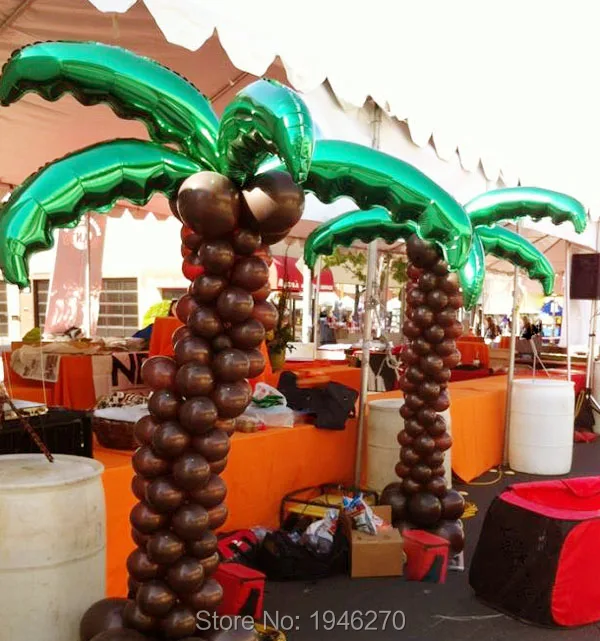 Украшения для свадьбы из шаров с листьями пальмы, украшение из фольгированного шара кокоса 36 дюймов, предметы для вечеринки и мероприятий, 10 штук в наборе.