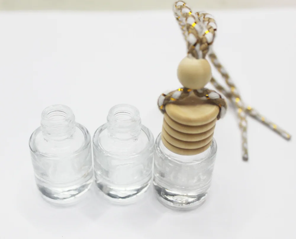 FM887-5ML, маленький прозрачный цилиндр, Золотая Бархатная веревка, высокая проницаемость, стеклянная подвеска для духов, пустая бутылка, 100 шт./лот