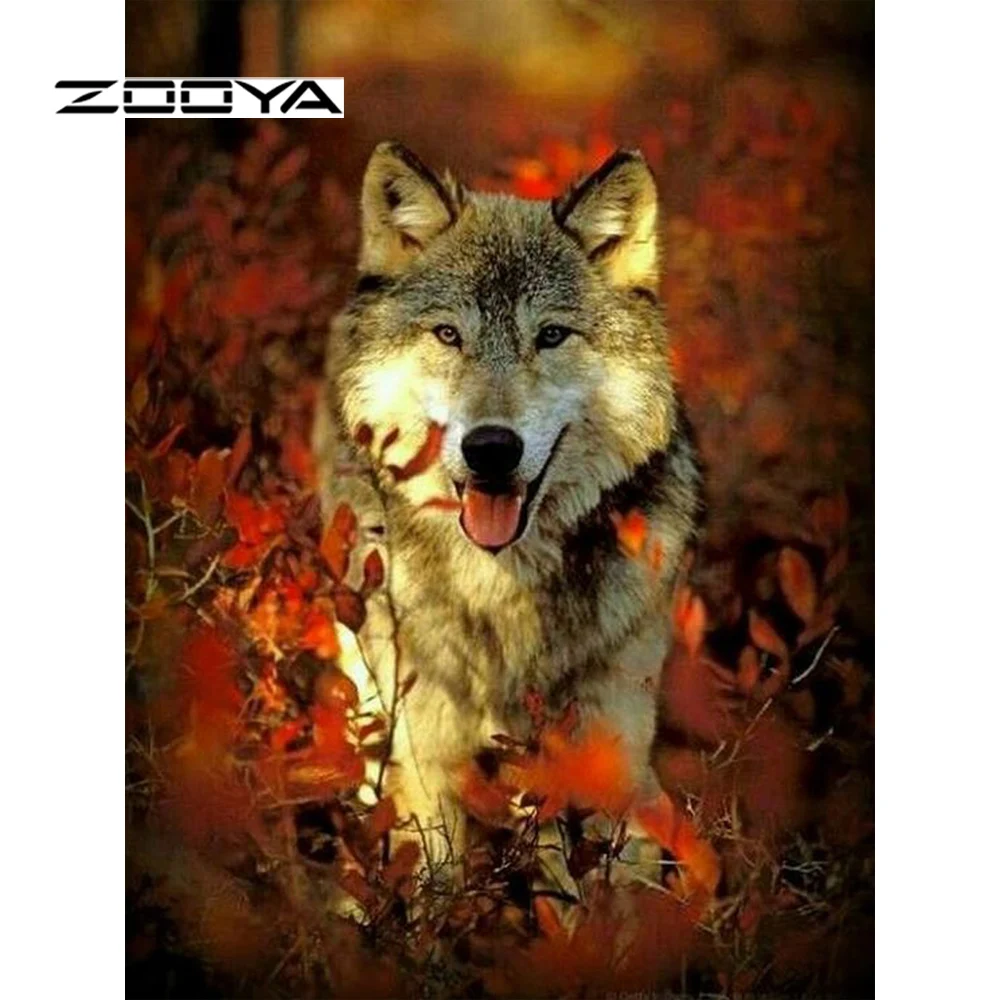 ZOOYA алмазная живопись полный квадратный волк Алмазная вышивка распродажа 5D DIY