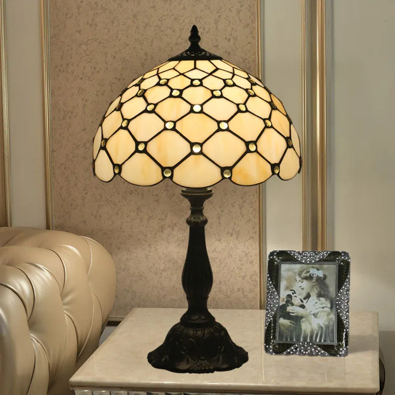 Dragonfly Stained Glass Lampshade Tiffany Table Lamp Country Style Bedside E27 110-240V | Лампы и освещение