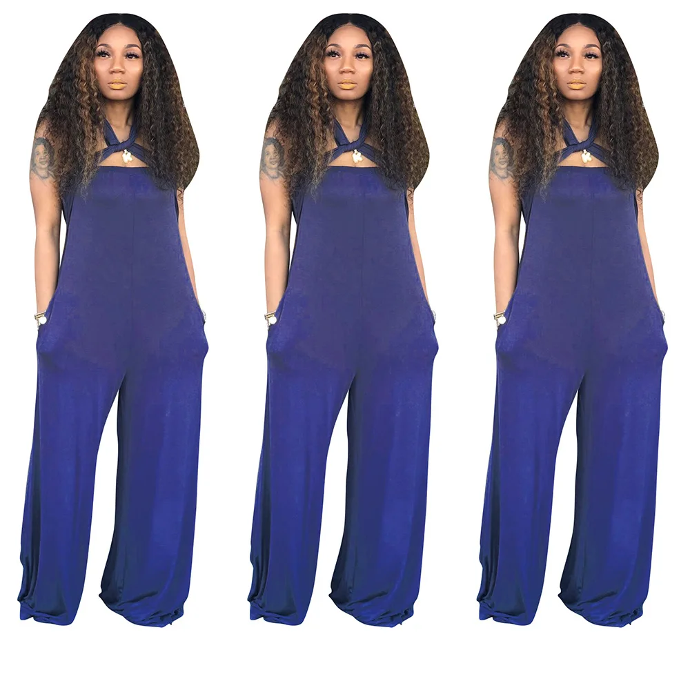 Casual Solid Off Shoulder Jumpsuit Women Sexy Slash Neck Lace Up Bandage Long Pants Overalls For Elegant Summer | Женская одежда