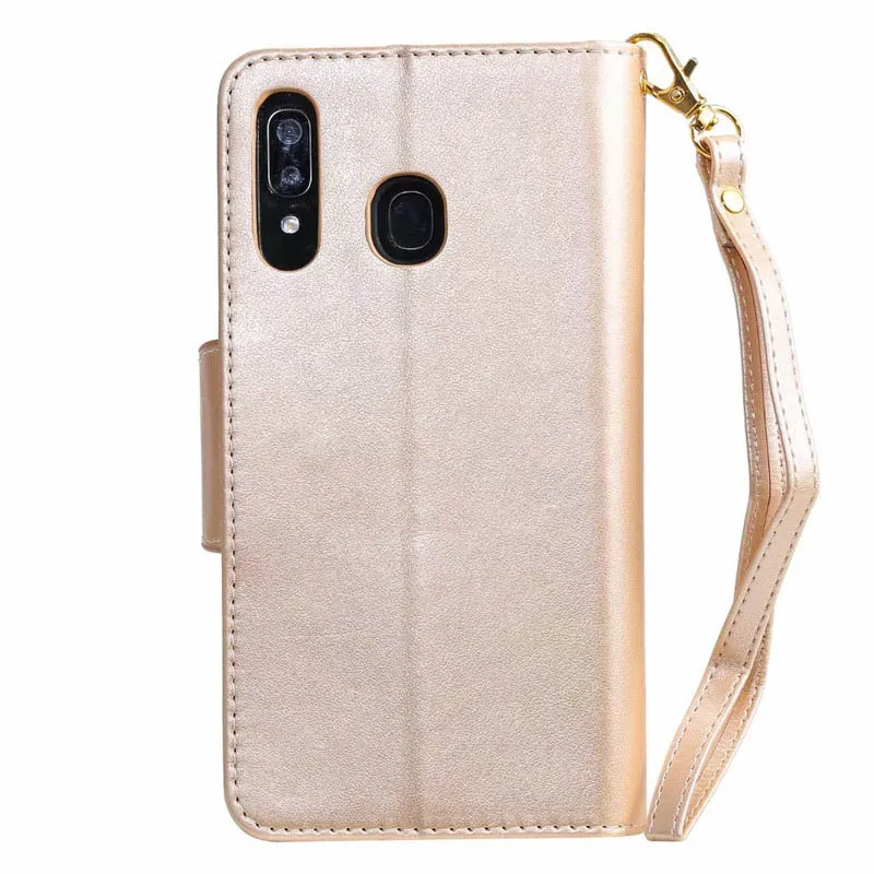 Женский Магнитный чехол с изображением кошки для Samsung A50 кожаный чехол-бумажник M10
