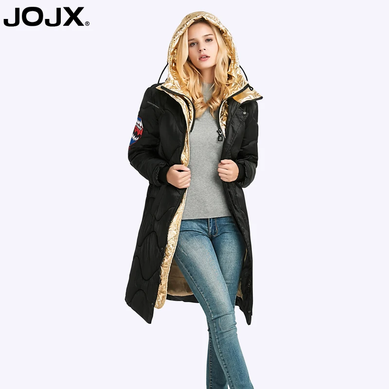 JOJX зимняя куртка Для женщин 2019 новый металл цвет утепленное пальто с капюшоном