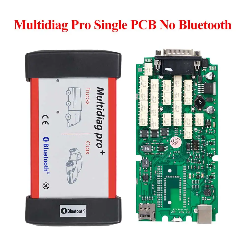 R1 Бесплатный активный Multidiag Pro CDP TCS PRO с Bluetooth obd2 диагностический инструмент для автомобилей грузовиков OBDII считыватель кодов Сканер - Цвет: multidiag pro no BT