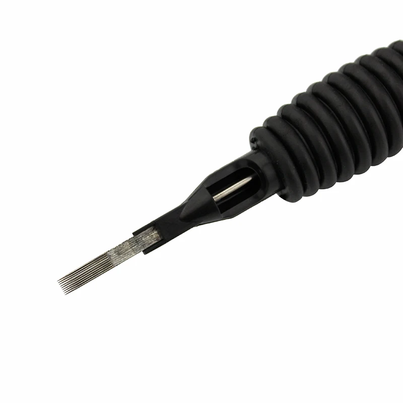OPHIR Black 6 шт./лот 11F стерильные одноразовые наконечники иглы для тату и трубки 3/4 Grip _