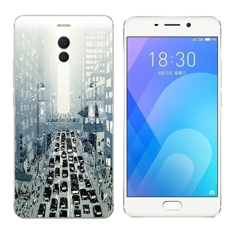 Чехол для телефона Meizu M6 Note силиконовый чехол с ботаническим принтом Meilan сумки