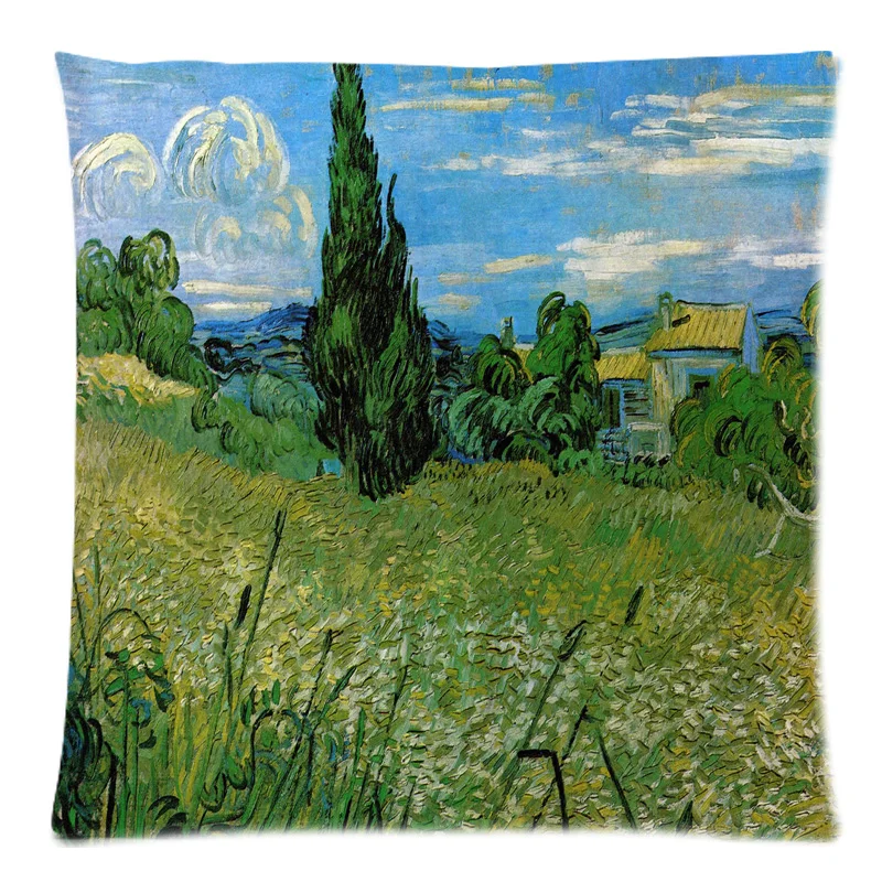 45X45cm Ван Гога Подушка Чехол автомобиля диван поясничная подушка крышка обычная