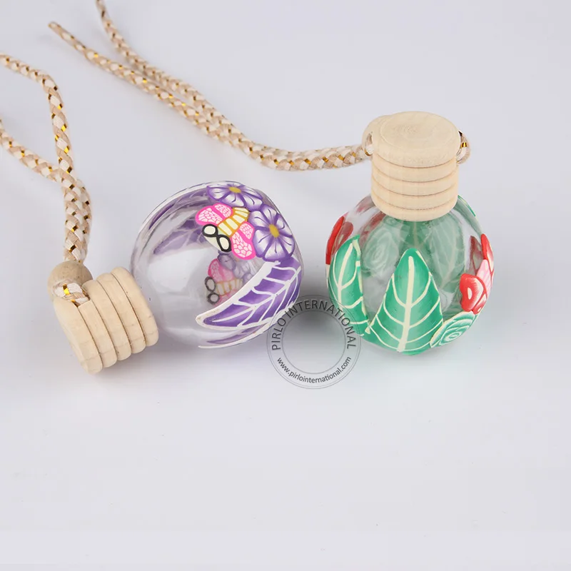 New Arrival 15ml Clear Glass Perfume Bottle With Rope 1/2oz Flower And Butterfly Design Bottles Multi-color Randomly | Красота и