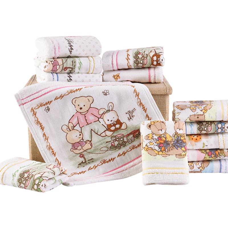 

Cartoon Cotton Towels Soft Baby Handkerchief for Infant Kid Children Feeding Bathing Face Washing Ho AD0442