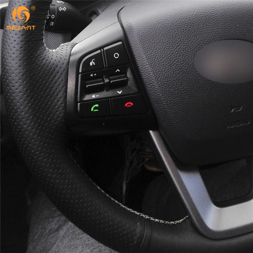 Искусственная кожа MEWANT черный цвет фотоаксессуары для Hyundai ix25 2014 2015 2016 Creta 2017