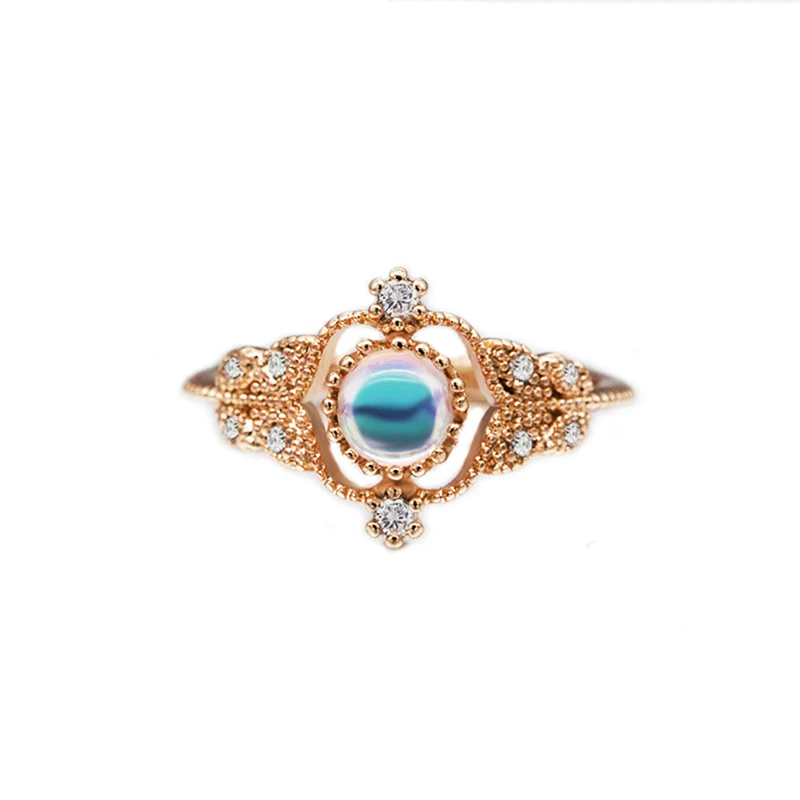 Fashion Beautiful Zircon Beads Butterfly Shaped Design Rose Gold Filled Ring For Woman Jewelry Wedding Engagement Gifts | Украшения и