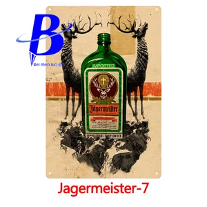 Алкогольный напиток Jagermeister постер с головой оленя Классическая Настенная