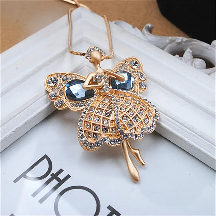 2016 новый дизайн модное французское Кукольное ожерелье для танцовщиц с кулоном