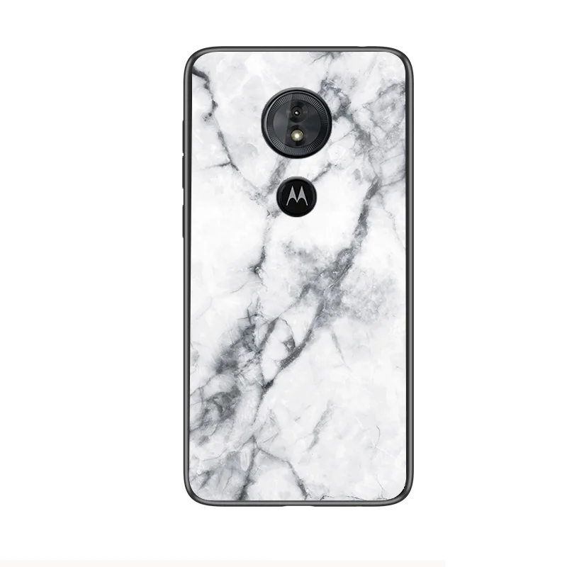 style 01 Для moto rola moto G6 Plus чехол Роскошный Мраморный зернистый жесткий закаленное стекло защитный чехол на заднюю панель для moto g5s plus g6 g5s оболочка - Цвет: style 01