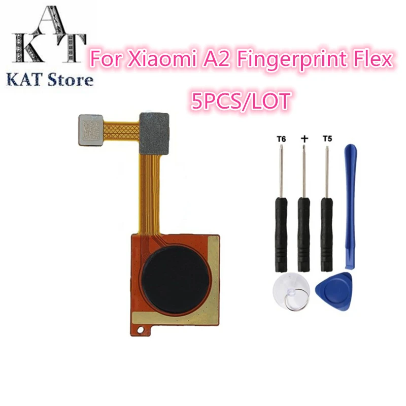 

Отпечаток пальца KAT 5 шт./лот для Xiaomi Mi 6X A2 Touch ID Кнопка Домой сенсор гибкий кабель гарантия качества