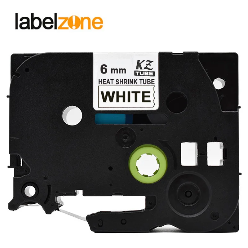 5 упак./лот 6 мм термоусадочная трубка hse-211 черный на белом Совместимость brother p-touch