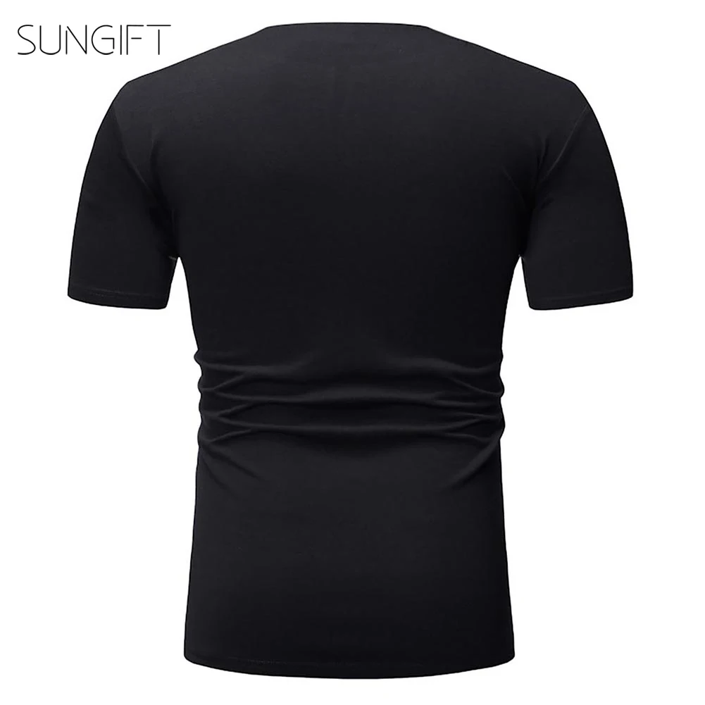 SUNGIFT африканская Мужская футболка с короткими рукавами и этническим принтом