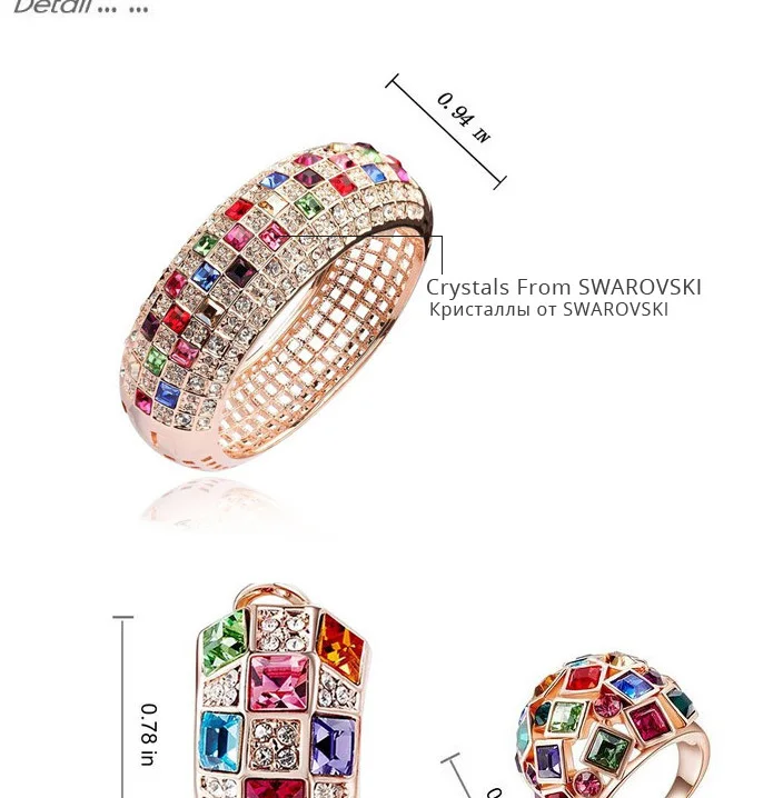 Роскошные Кристаллы от Swarovski свадебные комплекты ювелирных изделий свадебное украшенное ожерелье наборы Дубай золотого цвета Ювелирные наборы Рождественский подарок