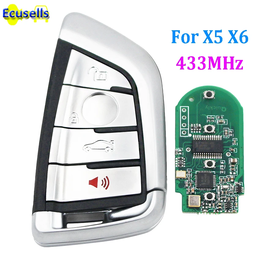 4 кнопки 433 МГц умный дистанционный ключ ввода брелок для BMW F CAS4 + 3 5 7 серия X5 X6 2014 2015