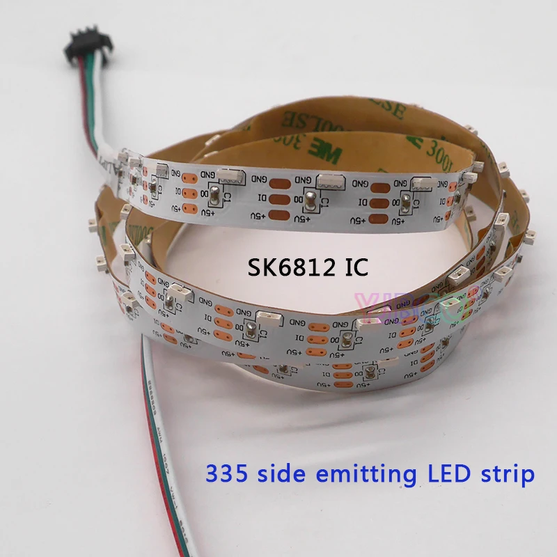 Белая печатная плата IP30 DC5V 1 м/5 м Адресуемая 60 Светодиодный s/m 90 светодиодный одов
