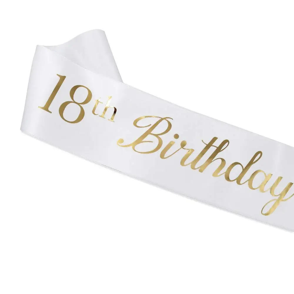18th Birthday Girl Sash - Party Favours Supplies and Decorations | Дом и сад