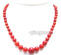 sale 6 14mm round red natural high quality coral 17 necklace nec5953 wholesaleretail free shipping