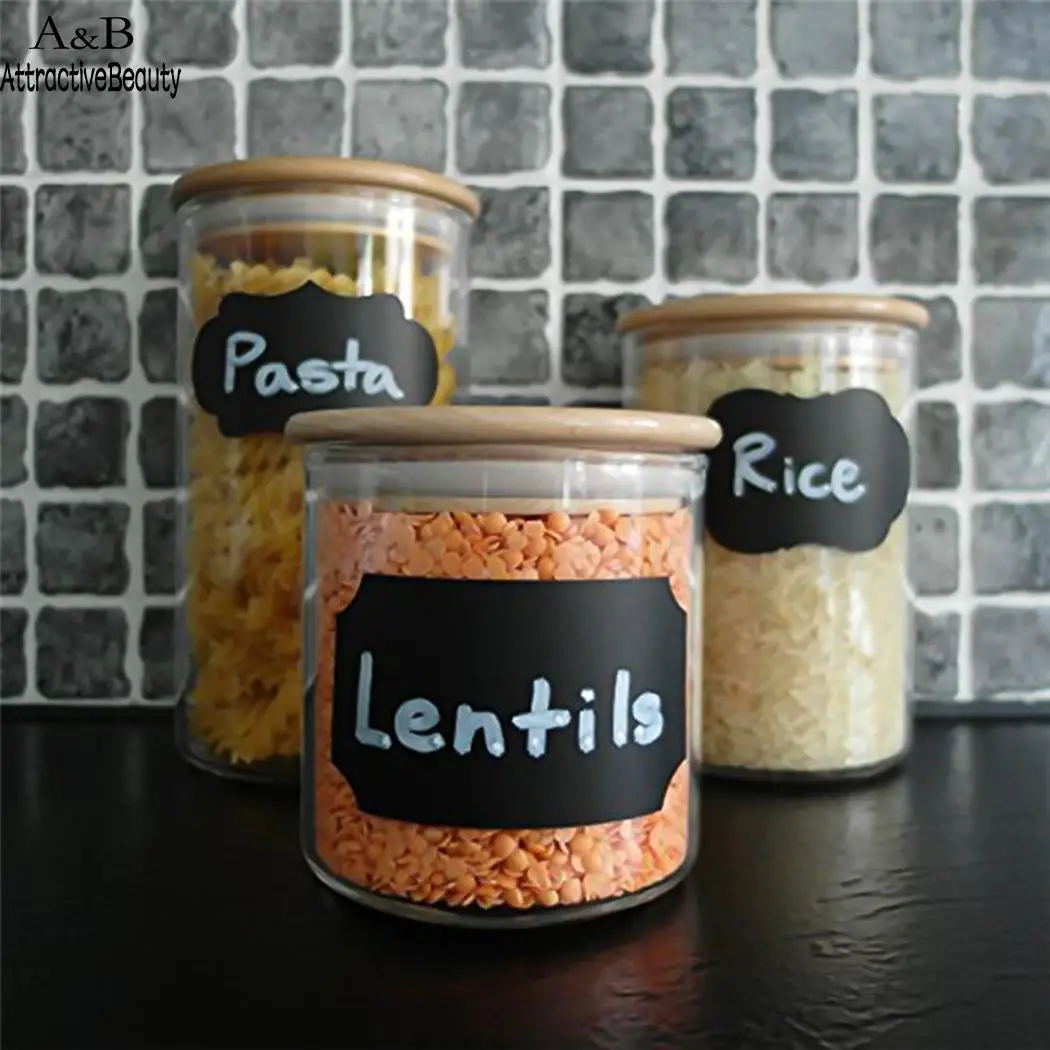 Баночки стираемый маркер меловая доска пакеты с наклейками самоклеющиеся