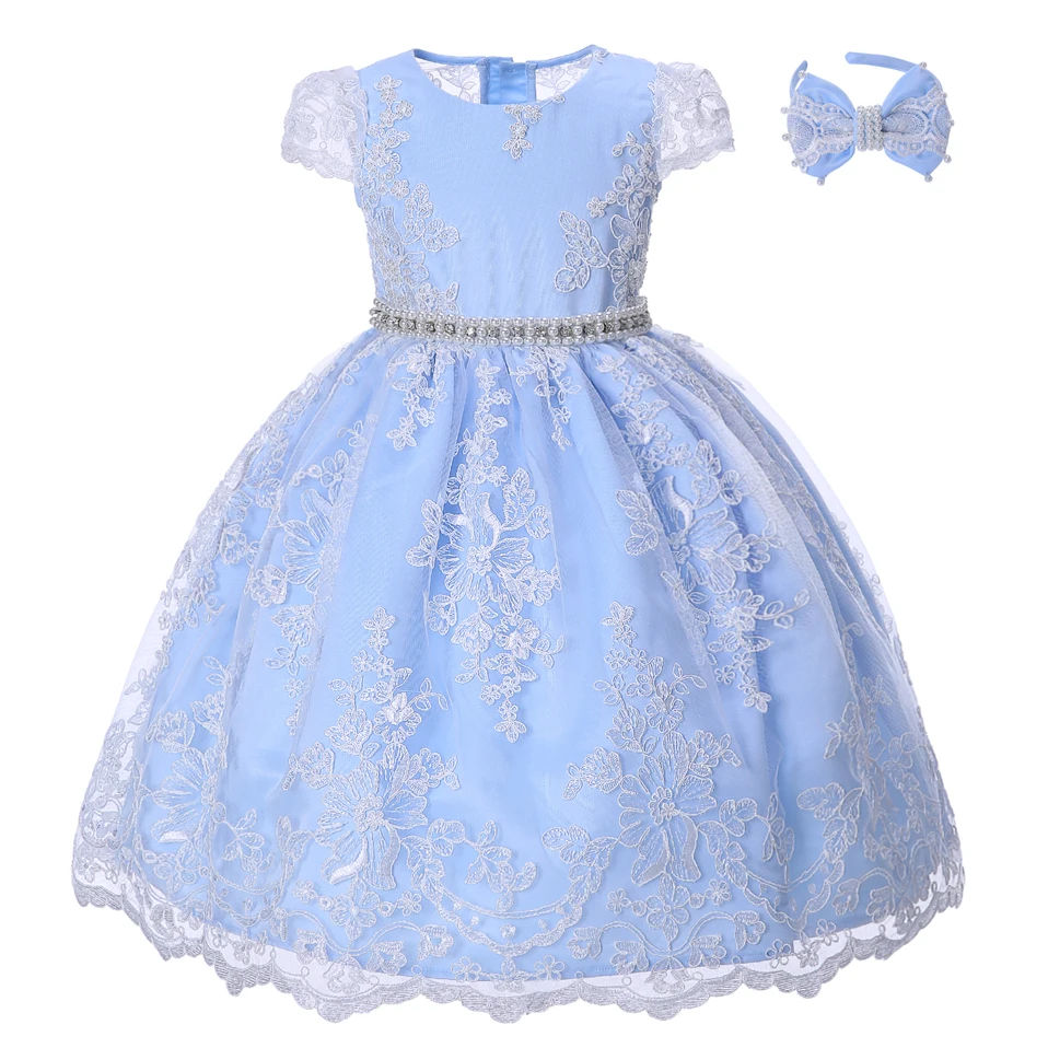 Cutestyles 2019 модные синие вечерние платье для девочек цветок кружево элегантный
