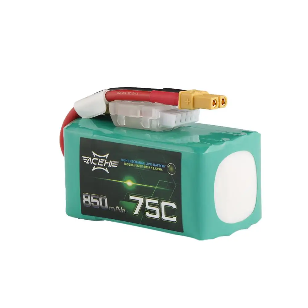 ACEHE 14,8 V 850mAh 75C легкая Высококачественная гоночная серия высокоразрядная Lipo батарея с разъемом XT30 для FPV Racing